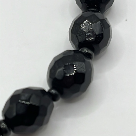 Sophisticated Black Beaded Necklace Timeless Design Vintage West Germany - Picture 8 of 12